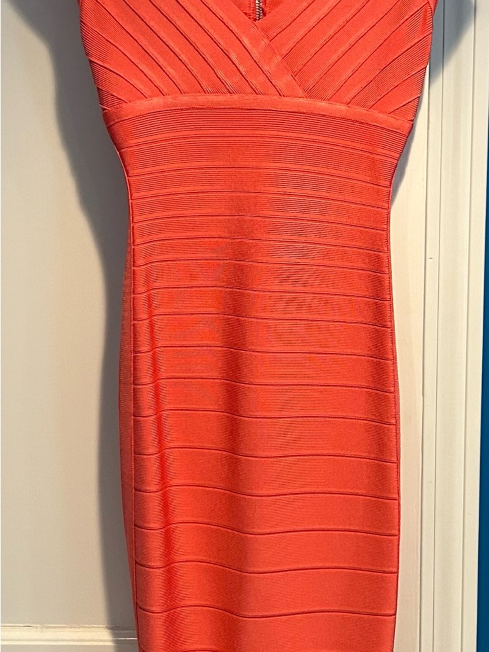 Herve Leger xxs Sleeveless Bodycon Bandage Dress in strawberry pink.